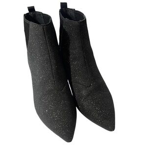 ASH Glitter Ankle Booties - Black, Size 8, Perfect for Festive Seasons